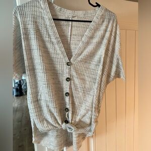 Front tie button up casual shirt